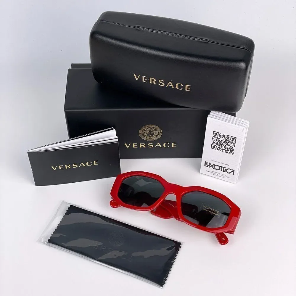 NEW Versace VE4361 533087 Red Medusa Biggie Unisex Sunglasses